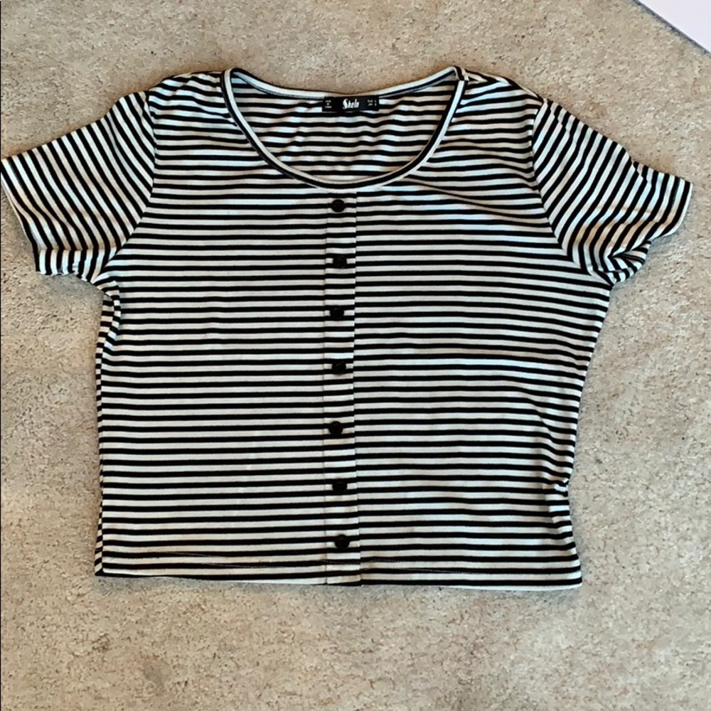 Black and white striped shirt
